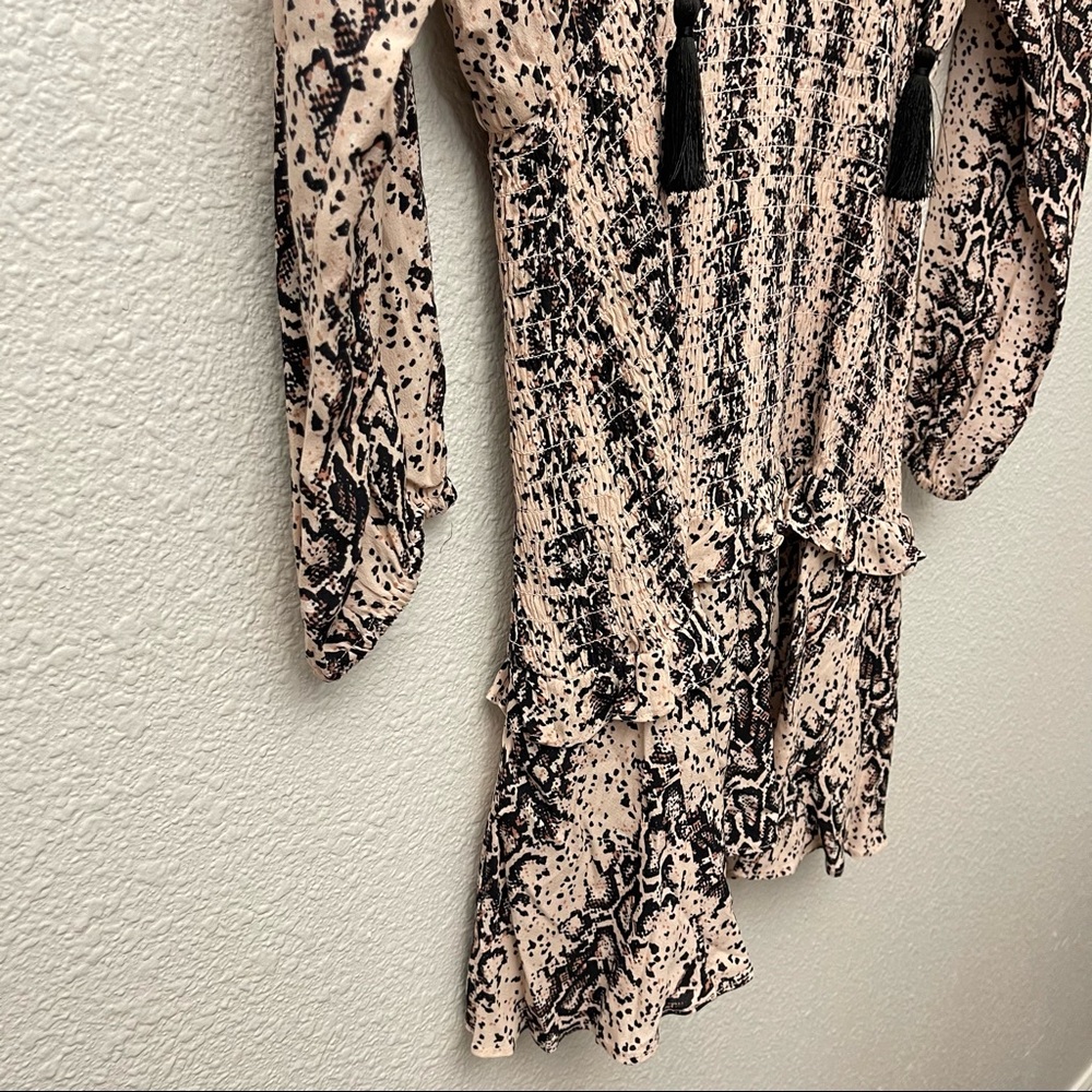 NWT✨ AQUA Snake Print Smocked Mini Dress - 100% Exclusive - Picture 8 of 10